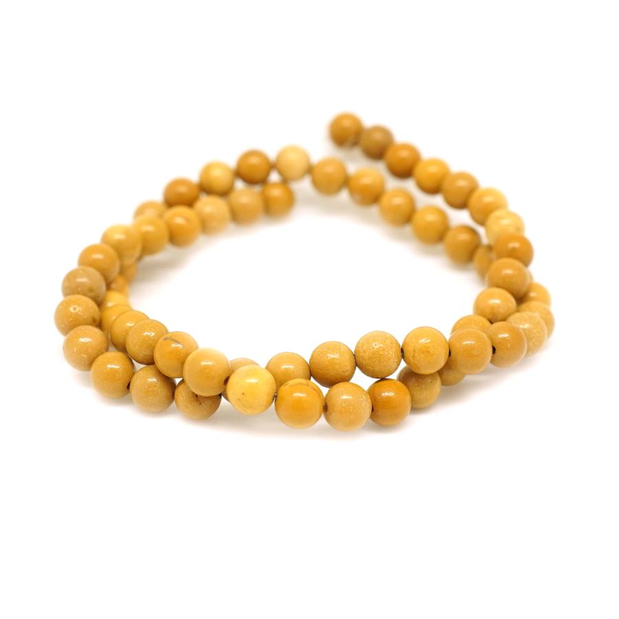 Yellow Mookaite  6mm Round - 15-16"