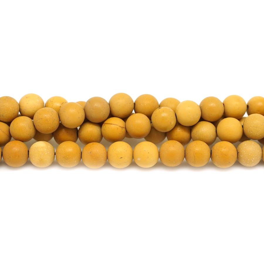 Yellow Mookaite Matte 6mm Round - 15-16 Inch