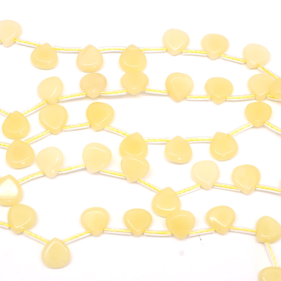 Yellow Opal Top Drill 8x8mm Drop - 8-inch - Goody Beads