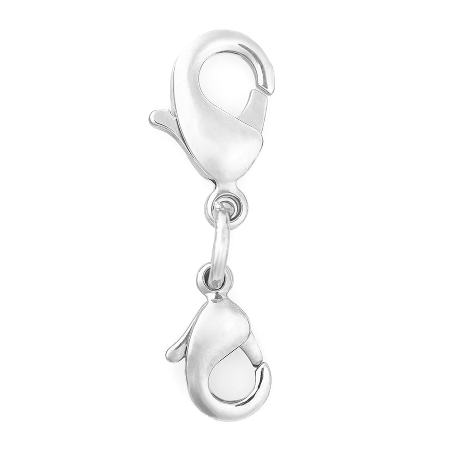 Silver Plated Double Lobster Clasp Sets (5 Pieces)