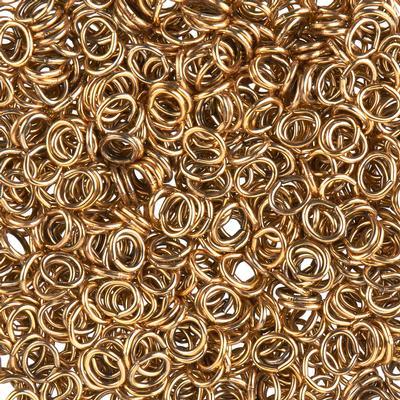 5mm Antique Gold Plated 20 Gauge Oval Jump Rings - Goody Beads