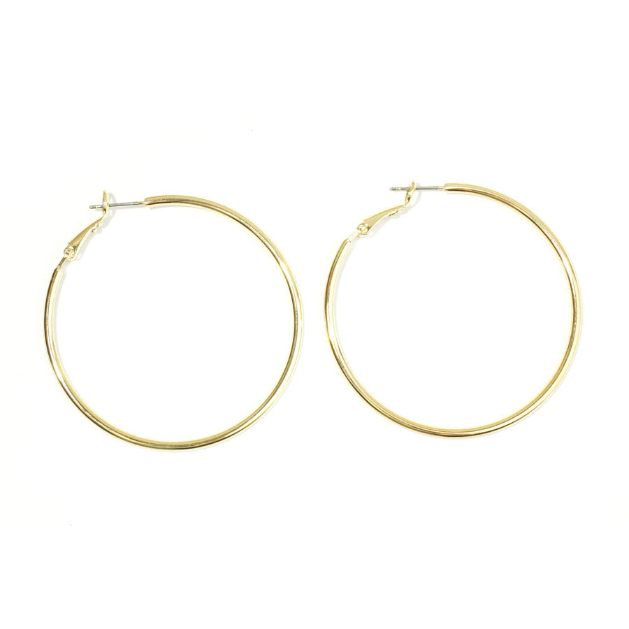 50mm Gold Hoop Earrings - Goody Beads