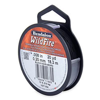 Beadalon Wildfire Black - 0.20mm 20 Yard Spool - Goody Beads