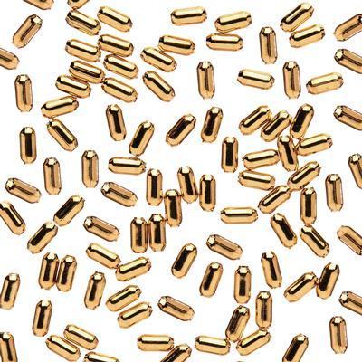 3mm Gold Plated Tube Beads - Goody Beads