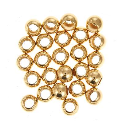 6mm Gold-Plated Round Beads - Goody Beads