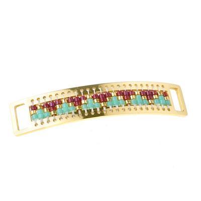 Gold-Plated Stainless Steel Beadable Cuff Link - Goody Beads