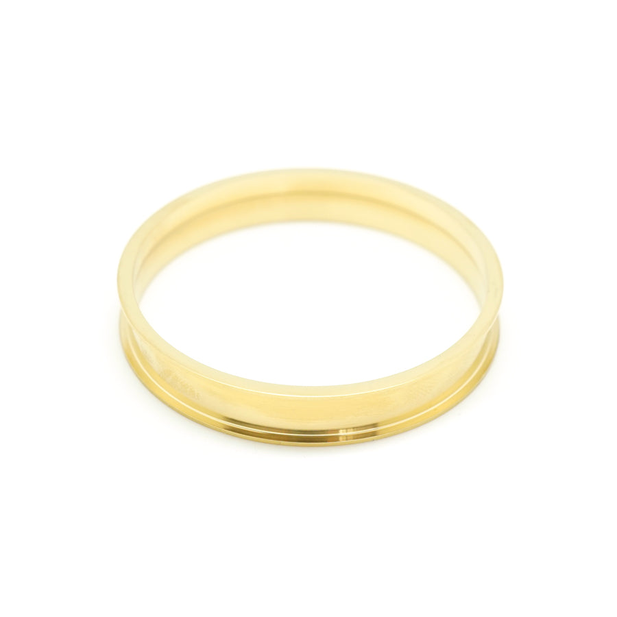 Gold Plated Bangle with Twist Off Bezel
