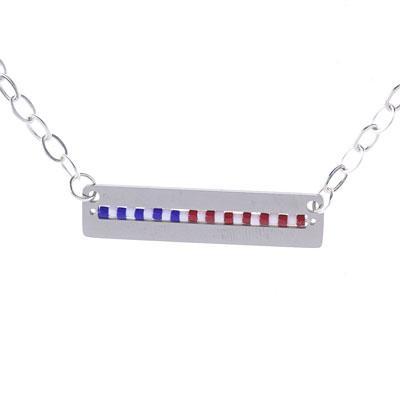 Silver-Plated Stainless Steel Beadable Bar Pendant - Goody Beads