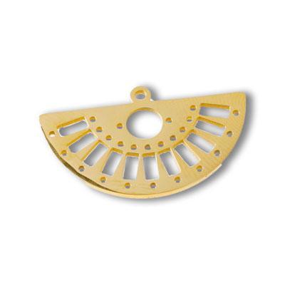 Gold-Plated Stainless Steel Beadable Fan Pendant - Goody Beads
