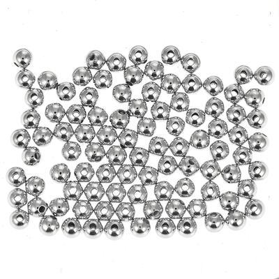 3mm Silver-Plated Round Beads - Goody Beads