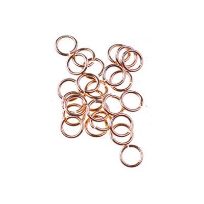 6mm Rose Gold Plated 21 Gauge Round Jump Rings - Goody Beads