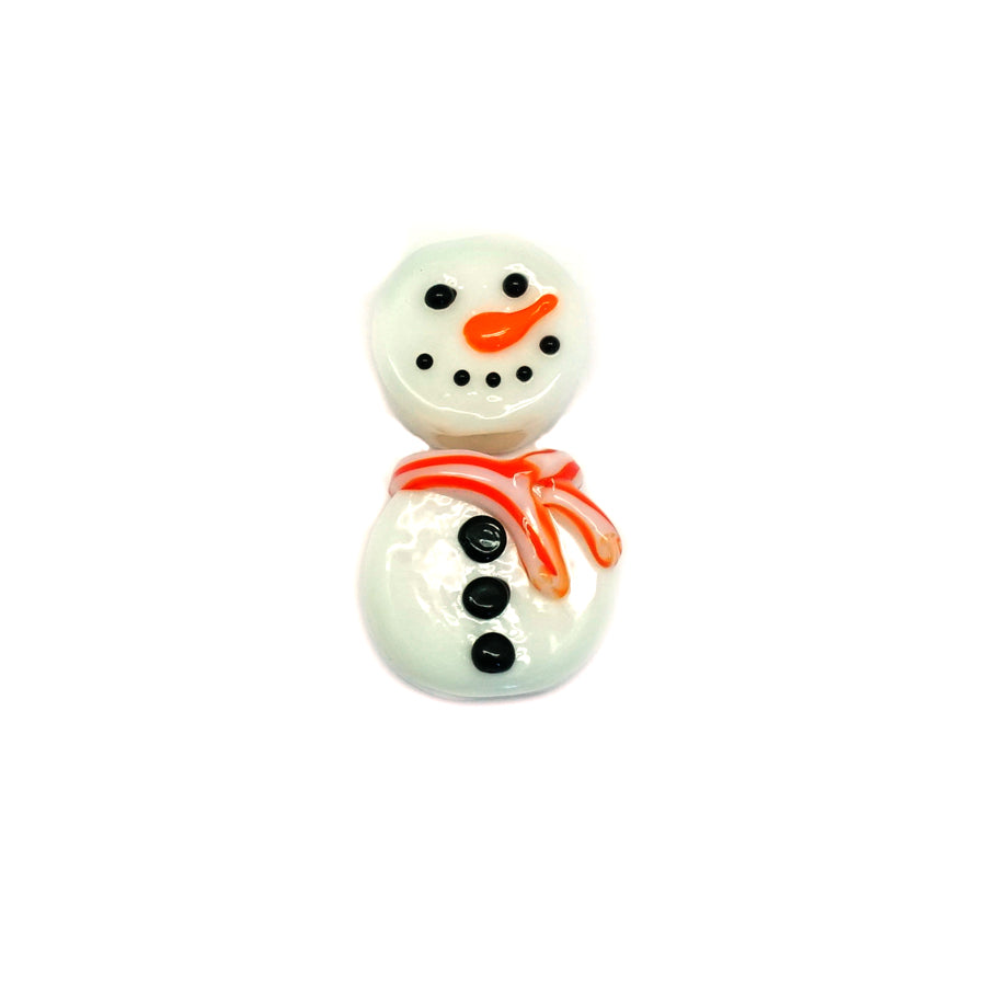 Festive Snowman Lampwork Set - Large Hole - Goody Beads