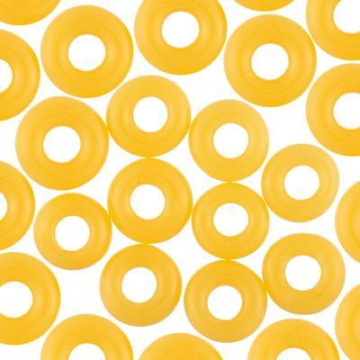 8mm Yellow Round O-Ring Lampwork Glass Beads - Goody Beads