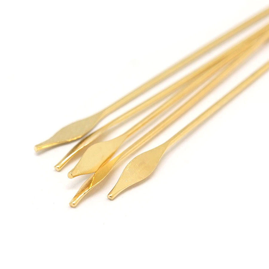 2 Inch Gold Plated Brass Decorative Spear Headpins - Goody Beads