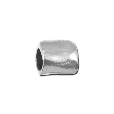 Antique Silver Plain Tube Bead for 5mm Round Leather - Goody Beads