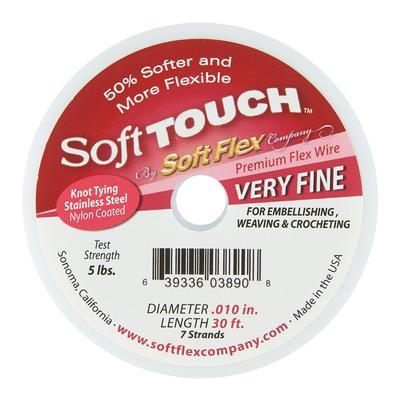 Soft Flex VERY FINE Gauge 0.010 Inch Diameter Beading Wire - Satin Silver