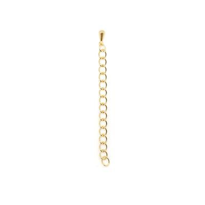 2 Inch Gold Plated Brass Curb Chain Necklace Extender - Goody Beads