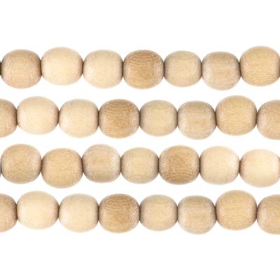 6mm Natural Round Wood Beads - Goody Beads