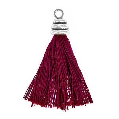 1 Inch Burgundy Tassel - Goody Beads