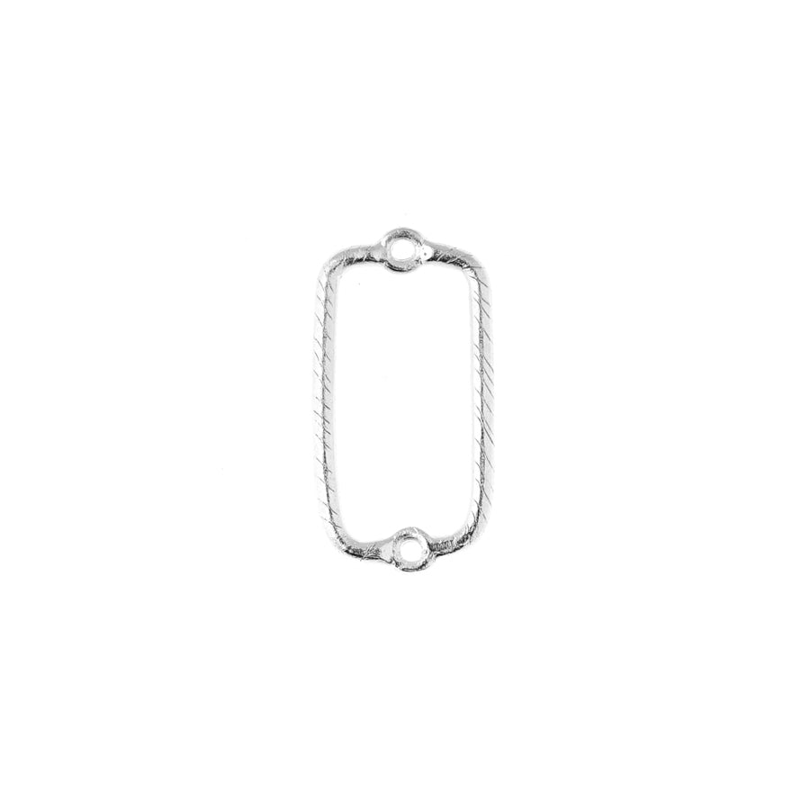 28mm Antique Silver Large Rectangle Connector - Goody Beads