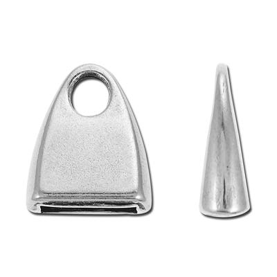 Antique Silver Triangle Shaped End for Flat Leather - Goody Beads