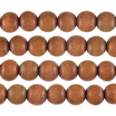 8mm Light Brown Round Wood Beads - Goody Beads