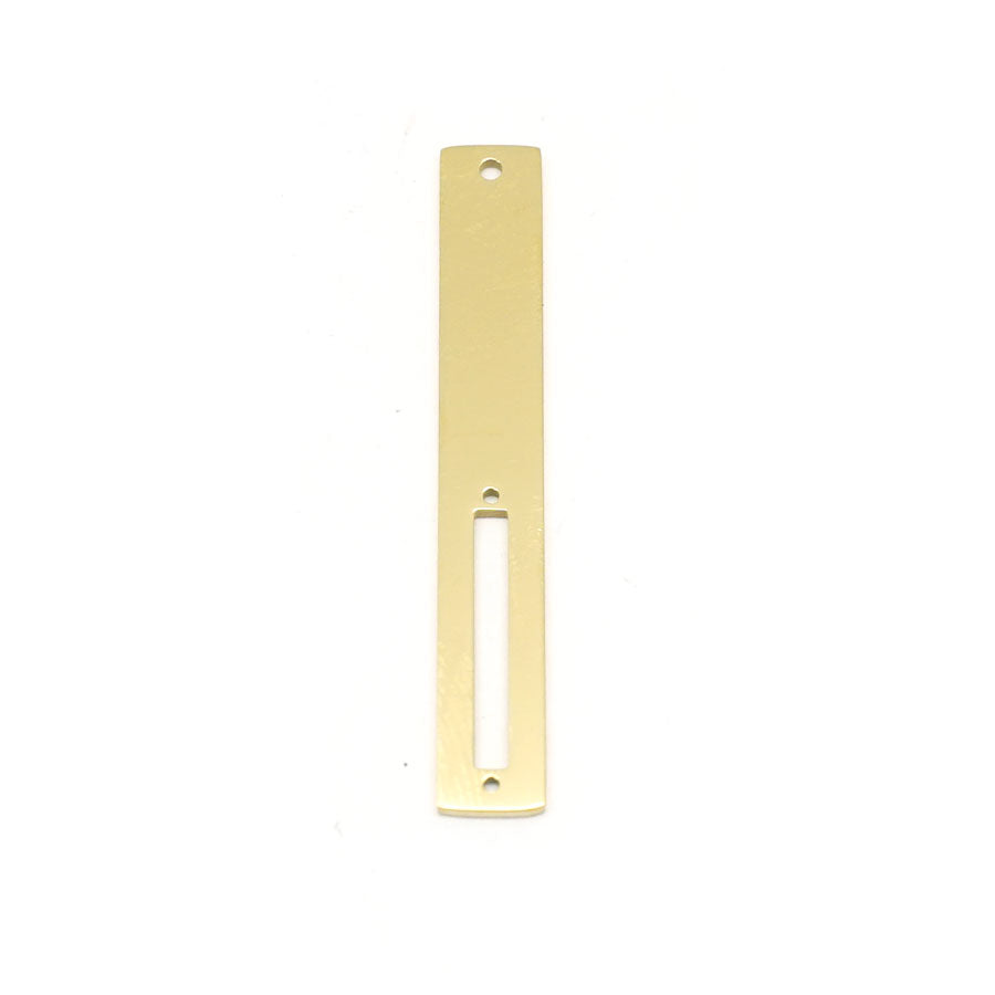 Gold-Plated Stainless Steel Beadable Rectangular Pendant - Goody Beads