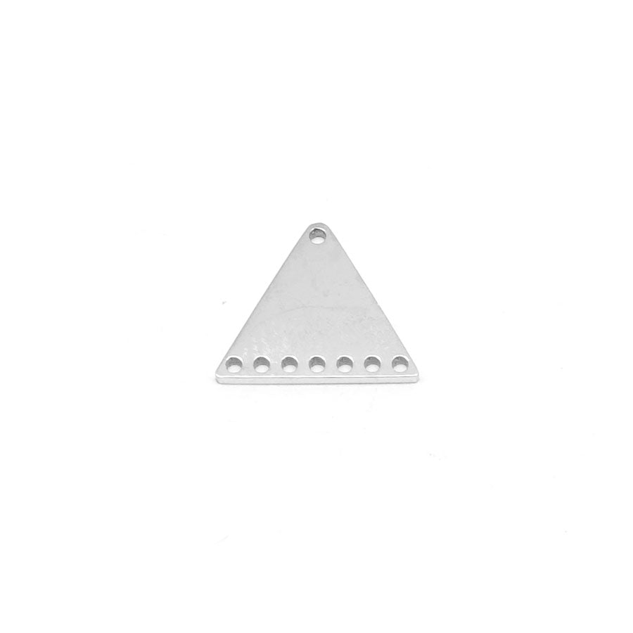 Silver-Plated Stainless Steel Beadable 1 to 7 Triangular Link - Goody Beads