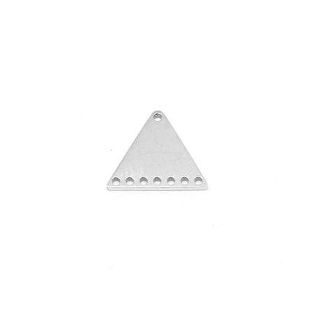 Silver-Plated Stainless Steel Beadable 1 to 7 Triangular Link - Goody Beads