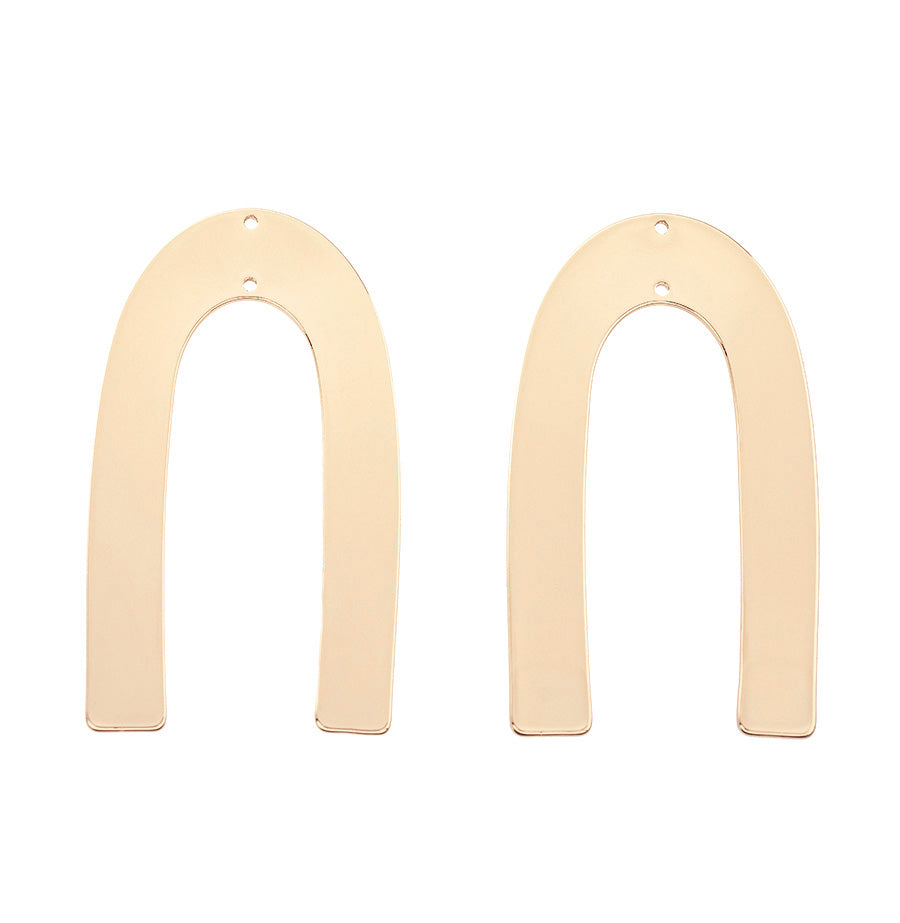 50x29mm Elongated Arched Components from the Chic Collection - Gold Plated - 1 Pair