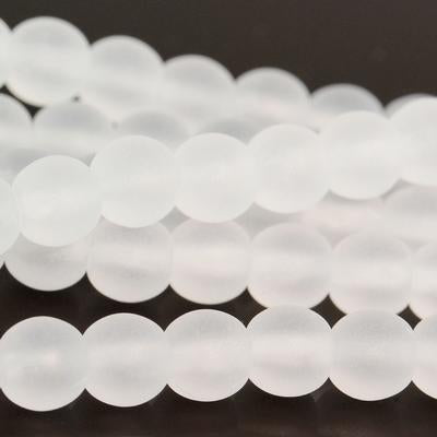 6mm Matte Crystal Druk Czech Glass Beads - Goody Beads