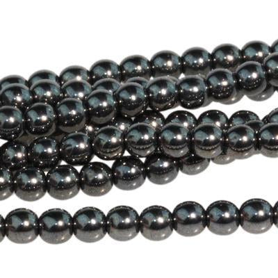 4mm Hematite Druk Czech Glass Beads - Goody Beads