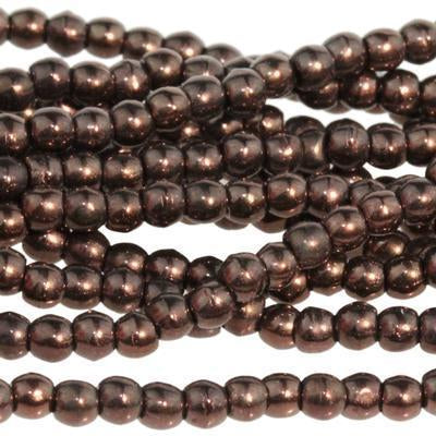 2mm Dark Bronze Druk Czech Glass Beads - Goody Beads