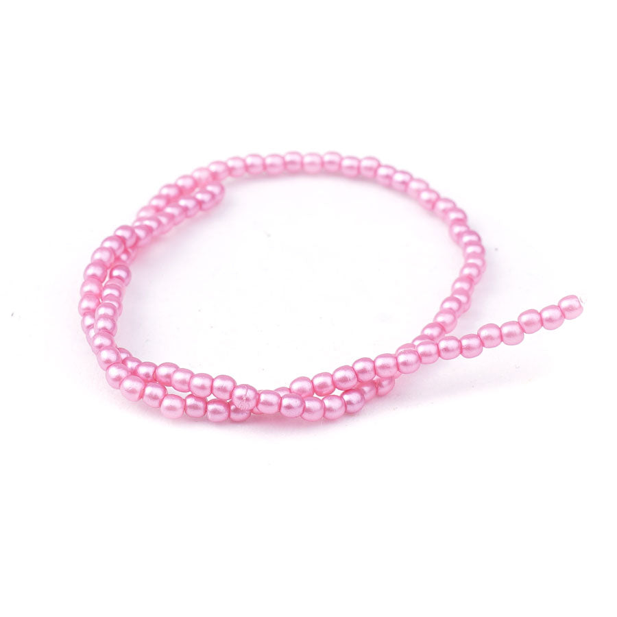 2mm Flamingo Czech Glass Pearls Strand - Goody Beads