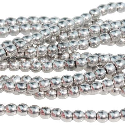 2mm Silver Druk Czech Glass Beads - Goody Beads