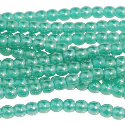 2mm Luster Iris Atlantis Green Druk Czech Glass Beads - Goody Beads