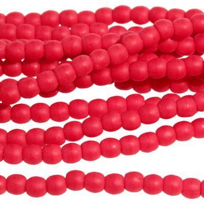 2mm Matte Opaque Red Druk Czech Glass Beads - Goody Beads