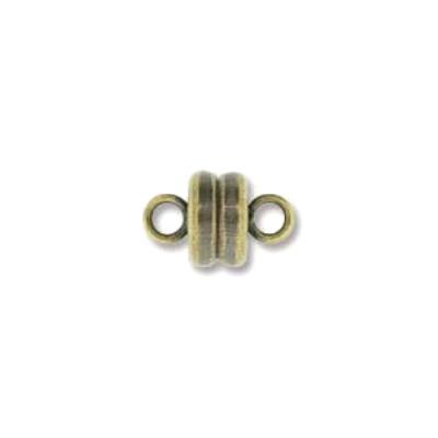 6mm Antique Brass Plated Magnetic Clasp (Mag-Lok) - Goody Beads