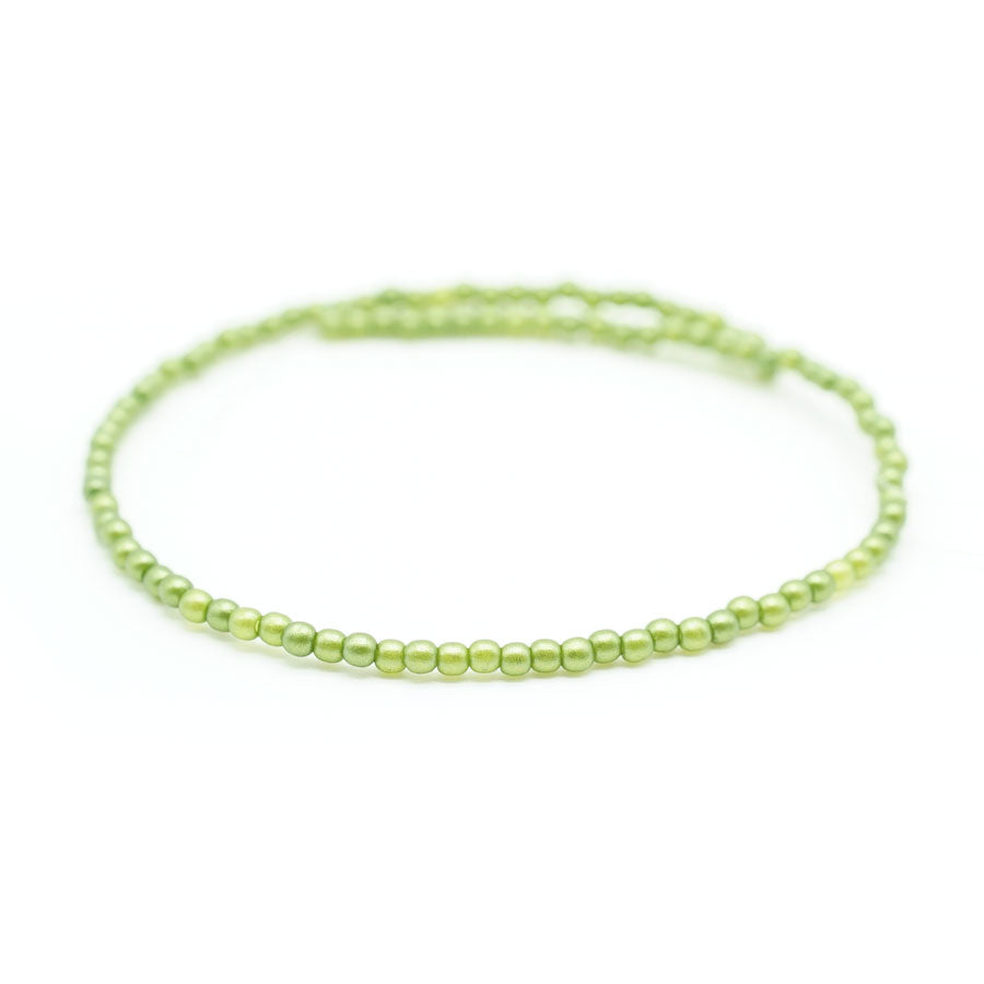 2mm Olive Czech Glass Pearls Strand - Goody Beads