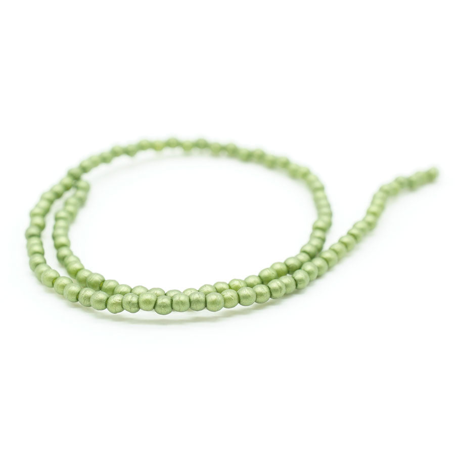 2mm Matte Olive Czech Glass Pearls Strand - Goody Beads