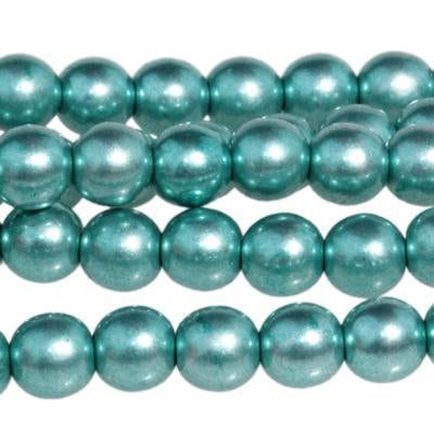 6mm Saturated Metallic Island Paradise Druk Czech Glass Beads - Goody Beads