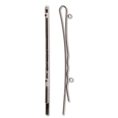 2 1/4 Inch Silver Plated Hair Pin with 2 Loops - Goody Beads