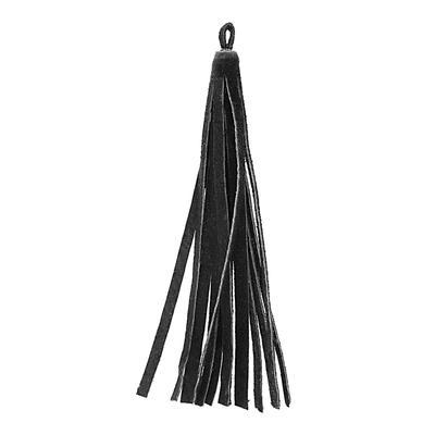 8cm Small Black Suede Leather Tassel - Goody Beads