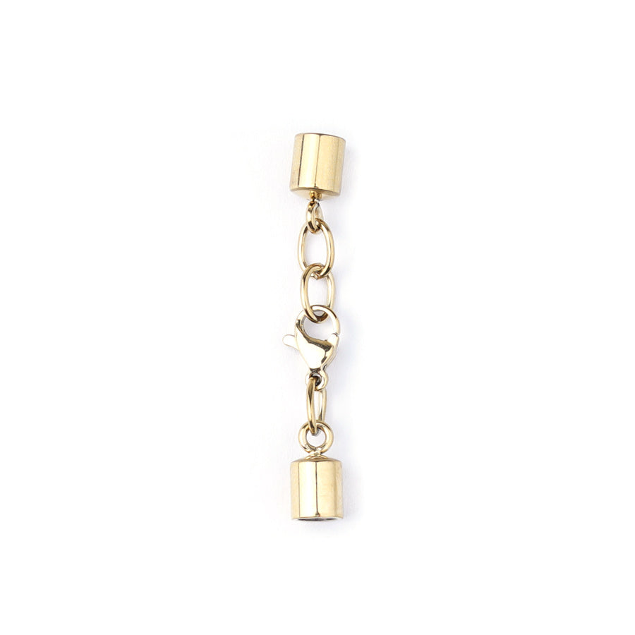 4.4mm Gold Plated Stainless Steel Glu-N-Go End Caps - Goody Beads