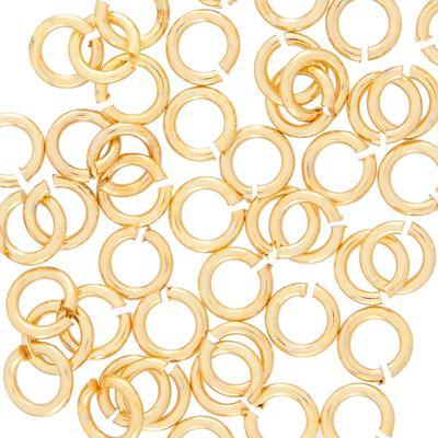 3mm Gold Plated 22 Gauge Round Jump Rings - Goody Beads