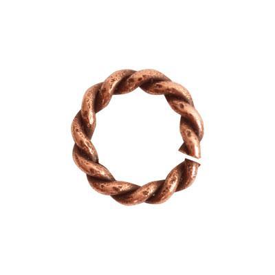 7mm Antique Copper Mini Rope Jumpring by Nunn Design - Goody Beads