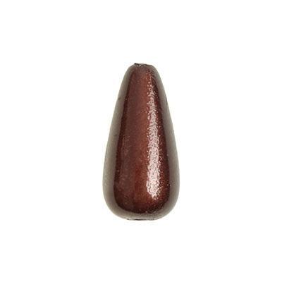 15mm Tear Drop Chocolate Brown Miracle Bead - Goody Beads