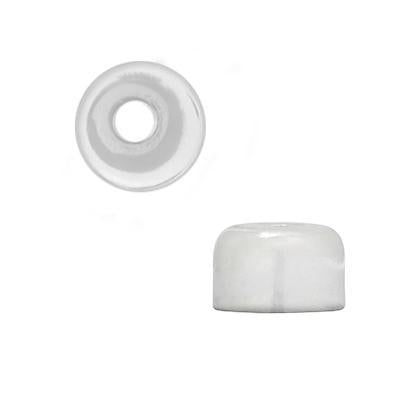 5mm Silver Plated Smooth Bali Style Cord End Caps - 10 Pack