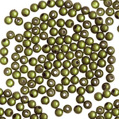 4mm Olive Green Miracle Bead - Goody Beads