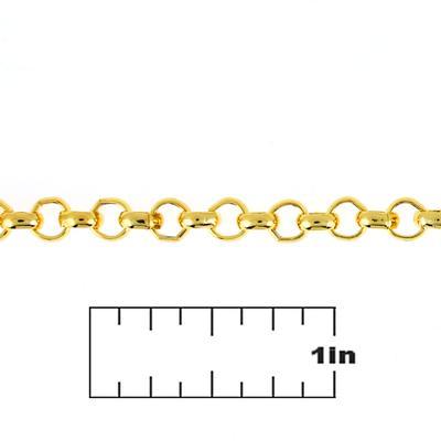 5mm Gold Plated Rollo Chain - Goody Beads